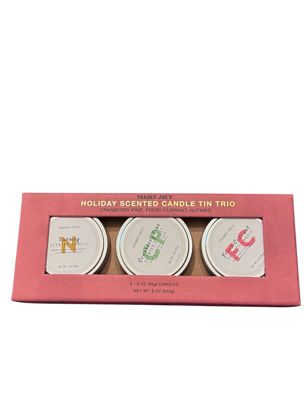 Trader Joe's Holiday Scented Candle Tin Trio